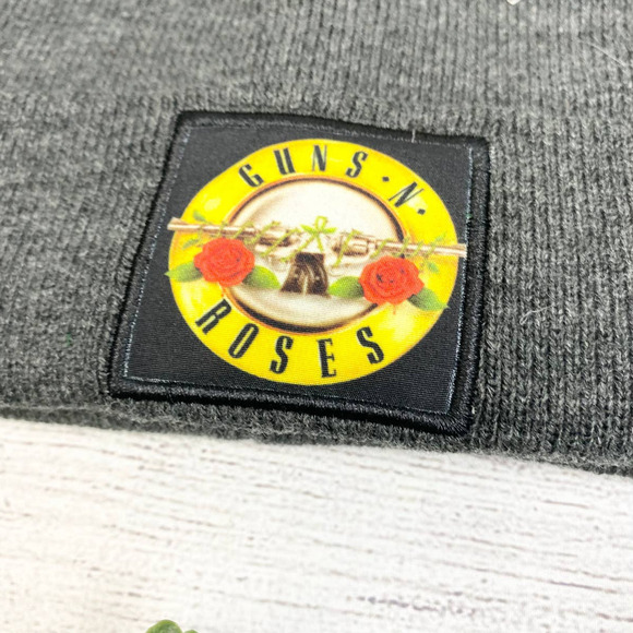 NEW GNR Knit Grey Beanie Cap OS - Picture 6 of 6